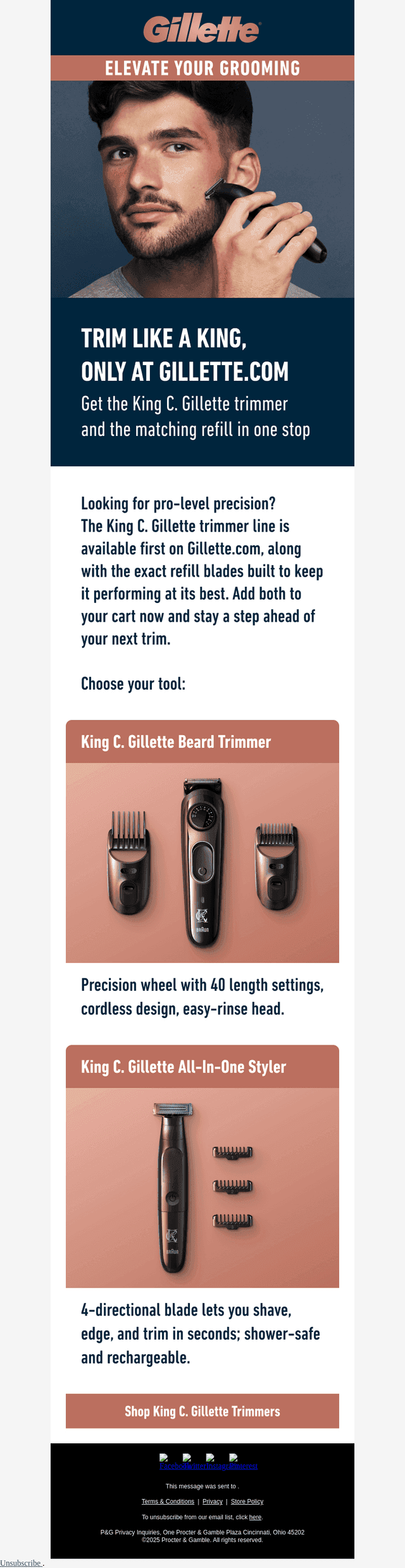 Your beard, your rules—upgrade to King C. Gillette