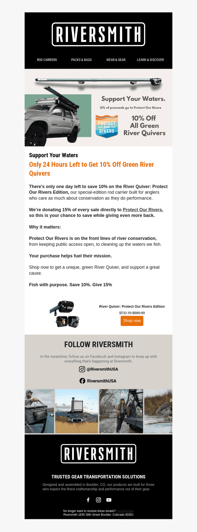 10% Off Green River Quivers - Only One Day Left!