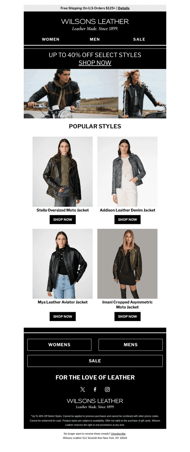 Shop Up To 40% Off Select Styles