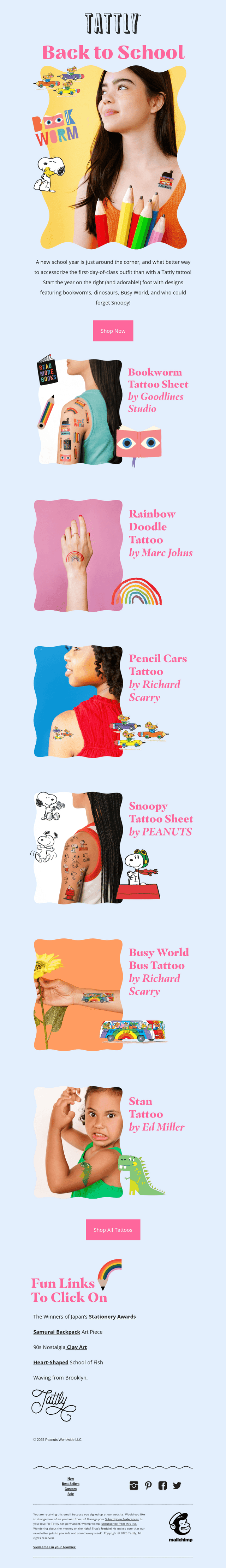 Tattly email from Wed, Aug 13, 2025