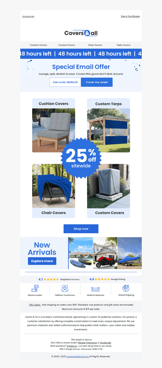 48 hours left: cover everything at 25% off