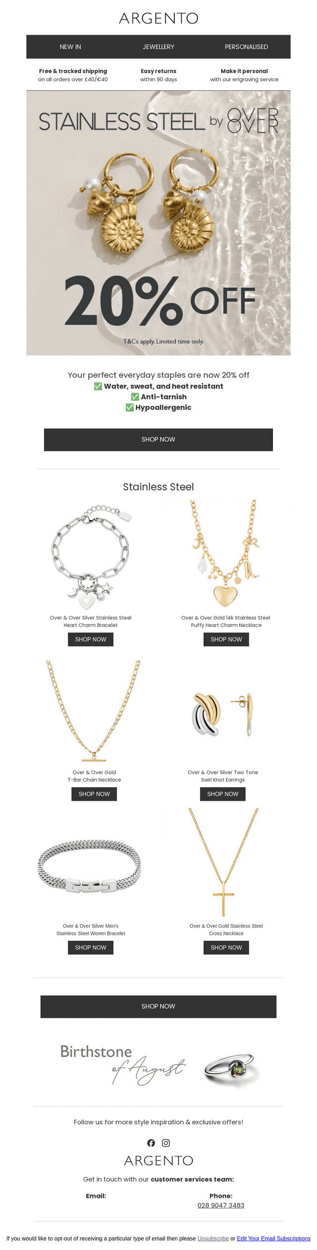 20% off Stainless Steel✨