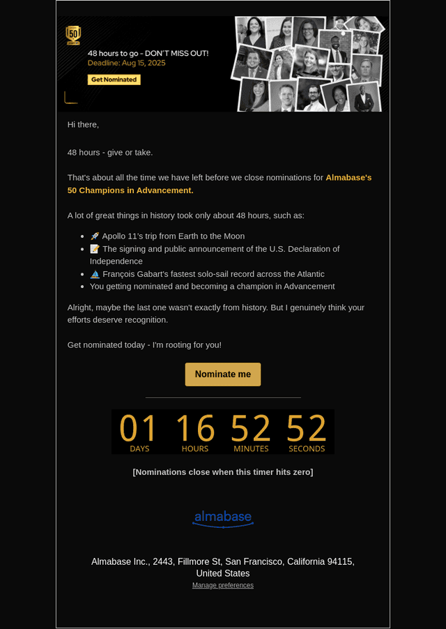 🏆 Your chance to be recognized ends in 48h