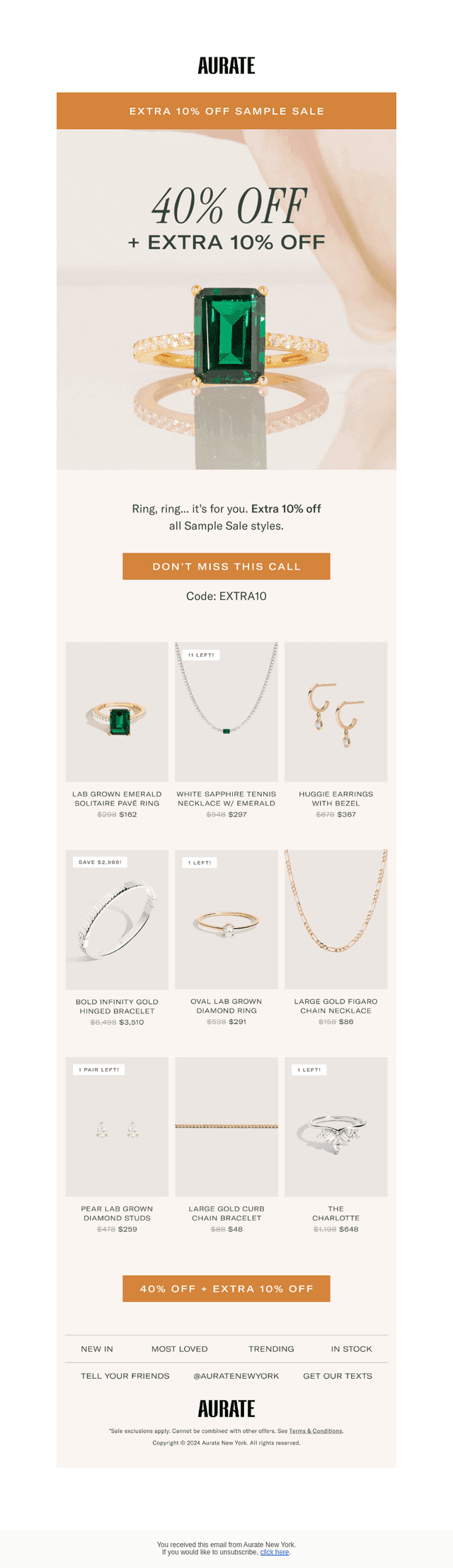 40% OFF + EXTRA 10% OFF