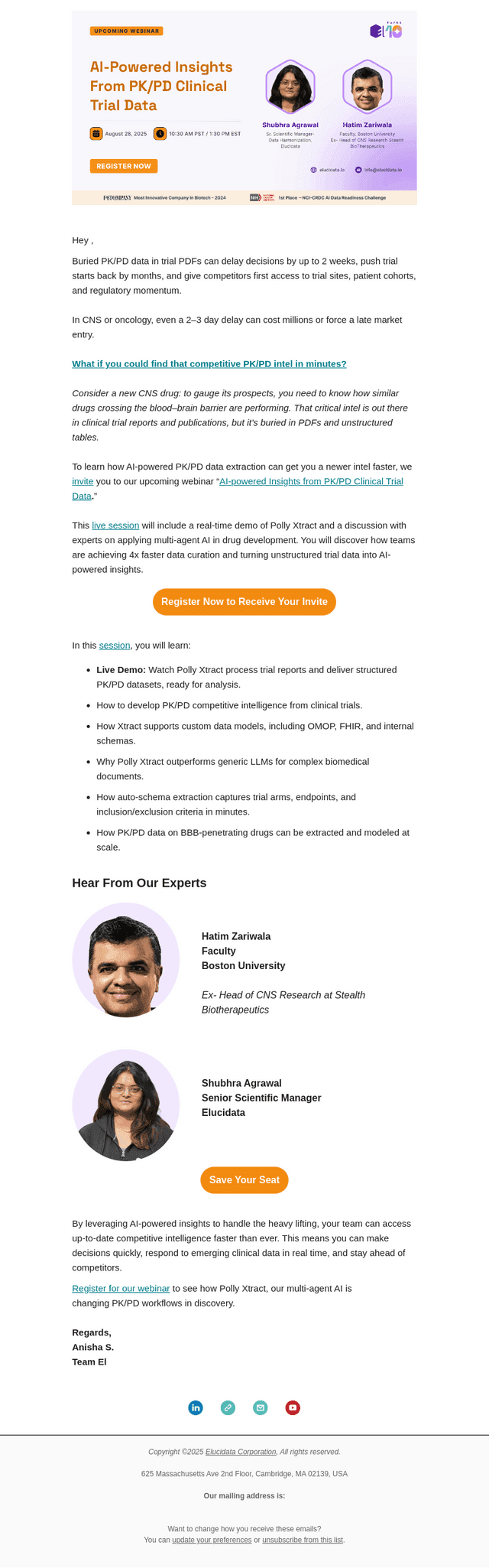 Elucidata email from Thu, Aug 14, 2025
