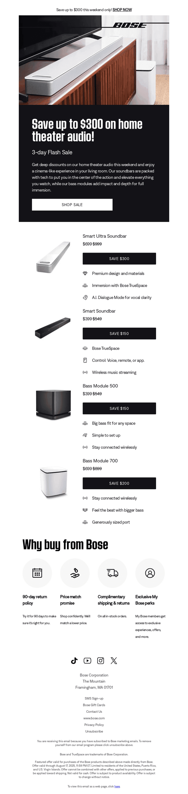 Bose email from Fri, Aug 15, 2025