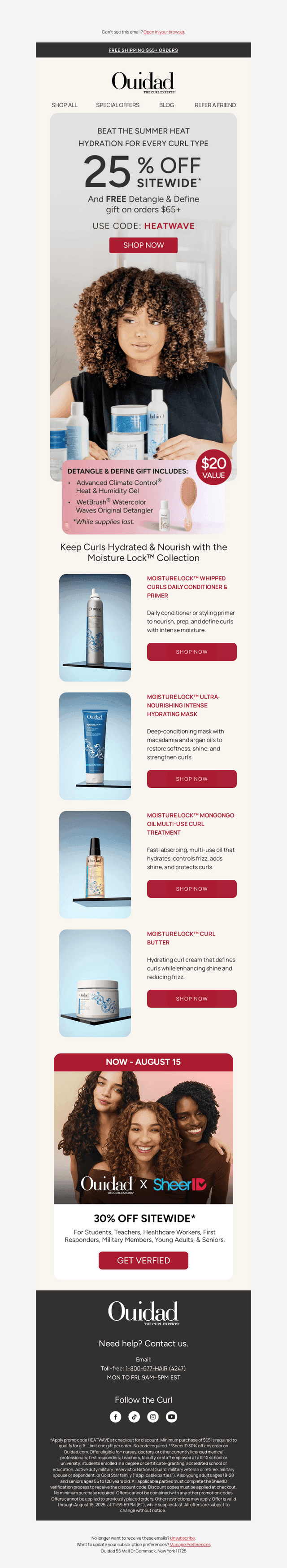 Curls need a summer refresh? Save 25% Sitewide!