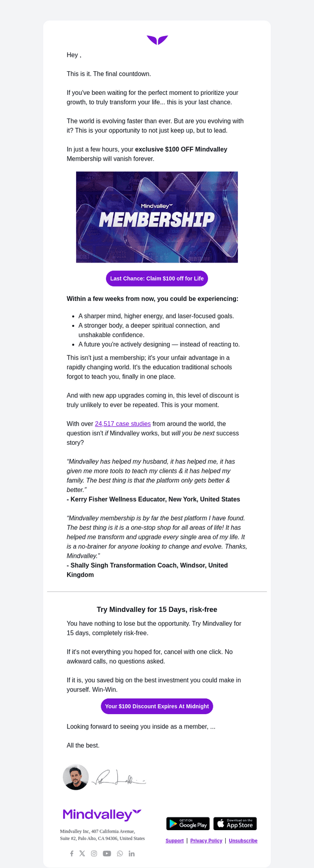 , Your Access to Mindvalley Expires Tonight..