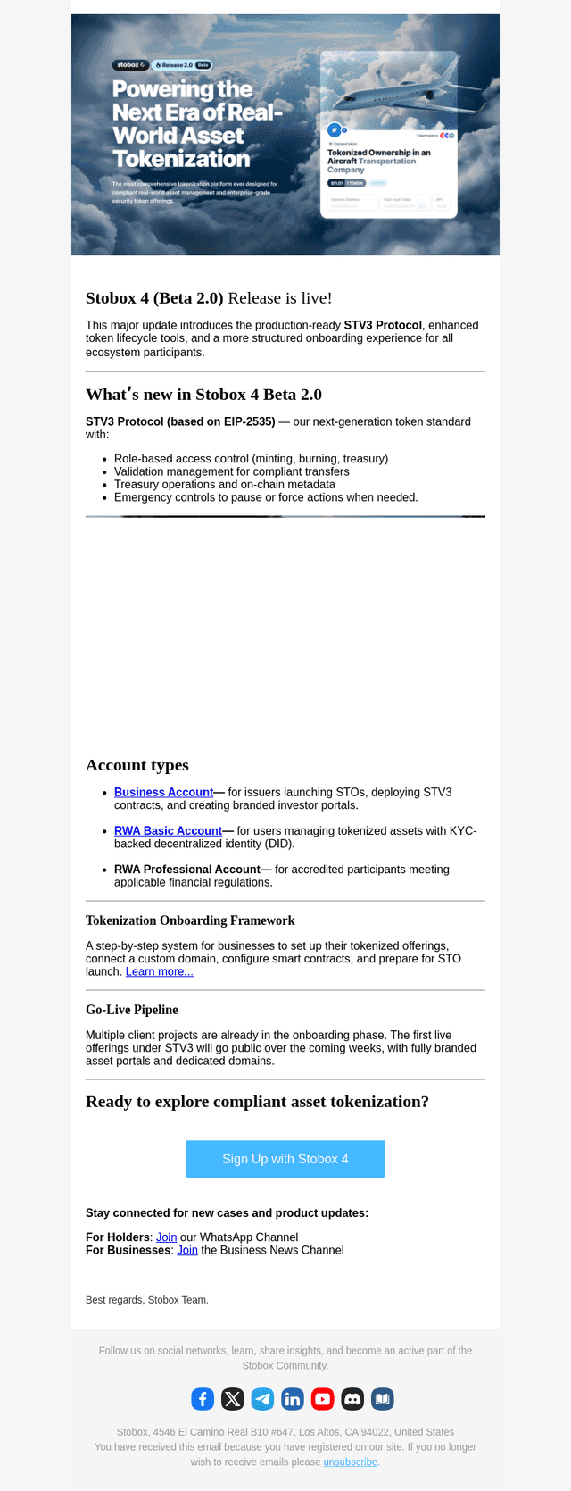 Stobox email from Fri, Aug 15, 2025