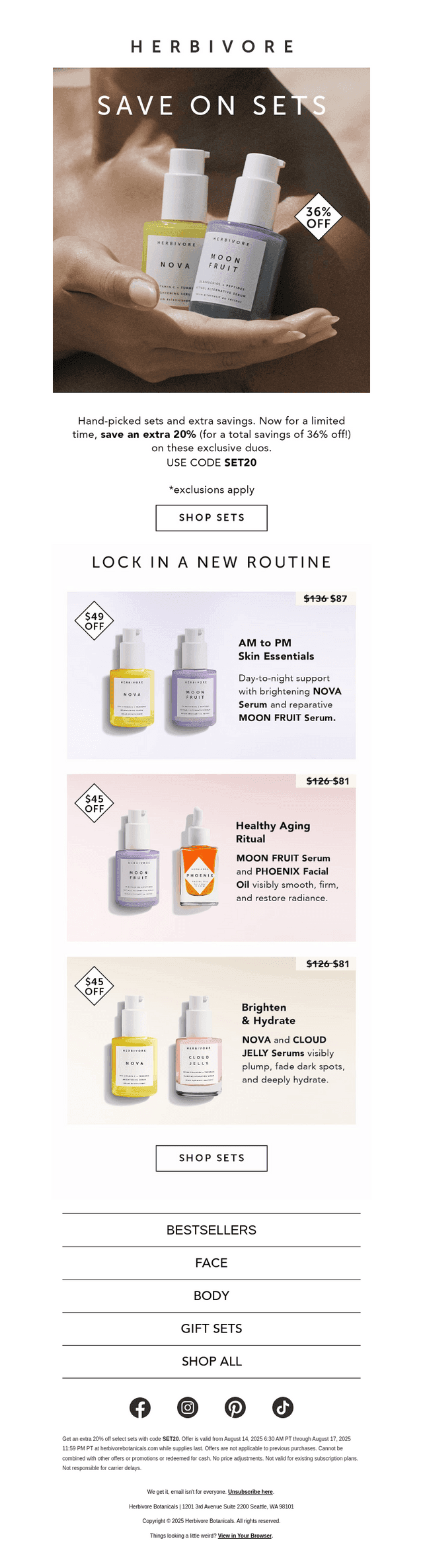 36% off your new routine ☀️