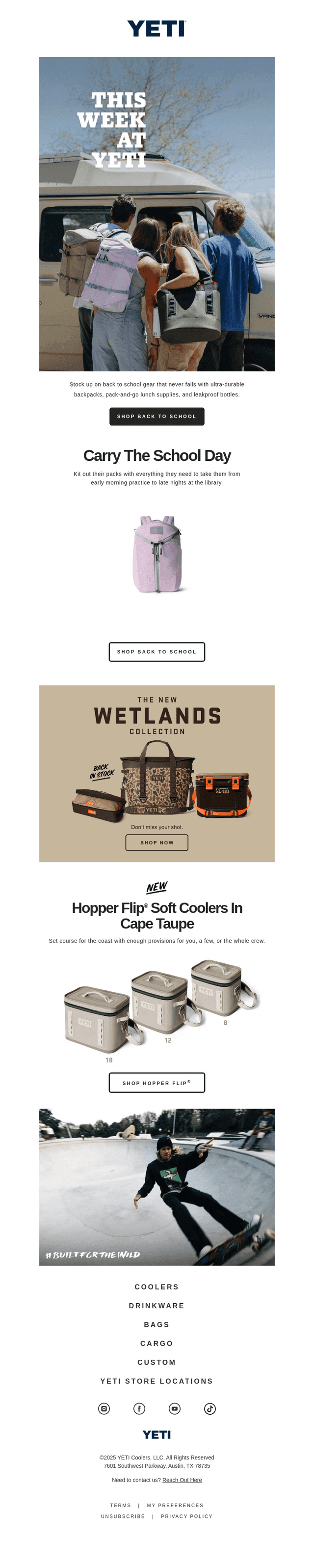 YETI email from Fri, Aug 15, 2025