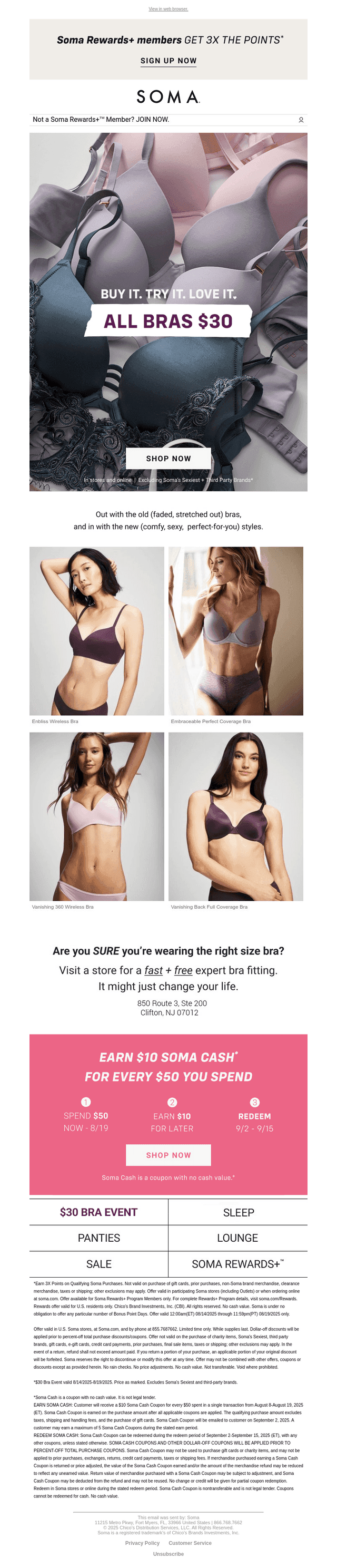 $30 Bras! (in stores + online)