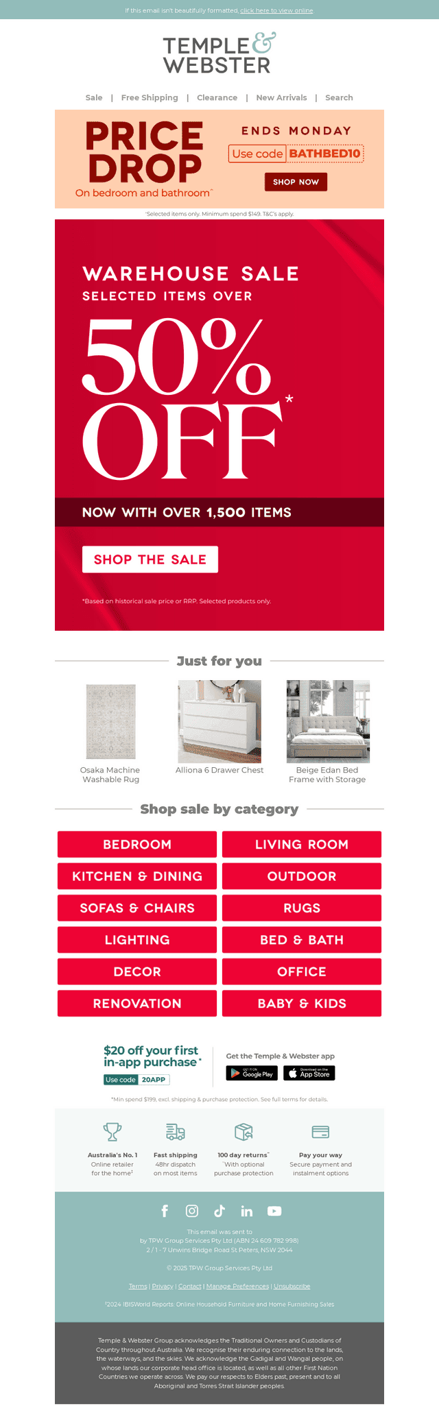 1,500 items added over 50% off!