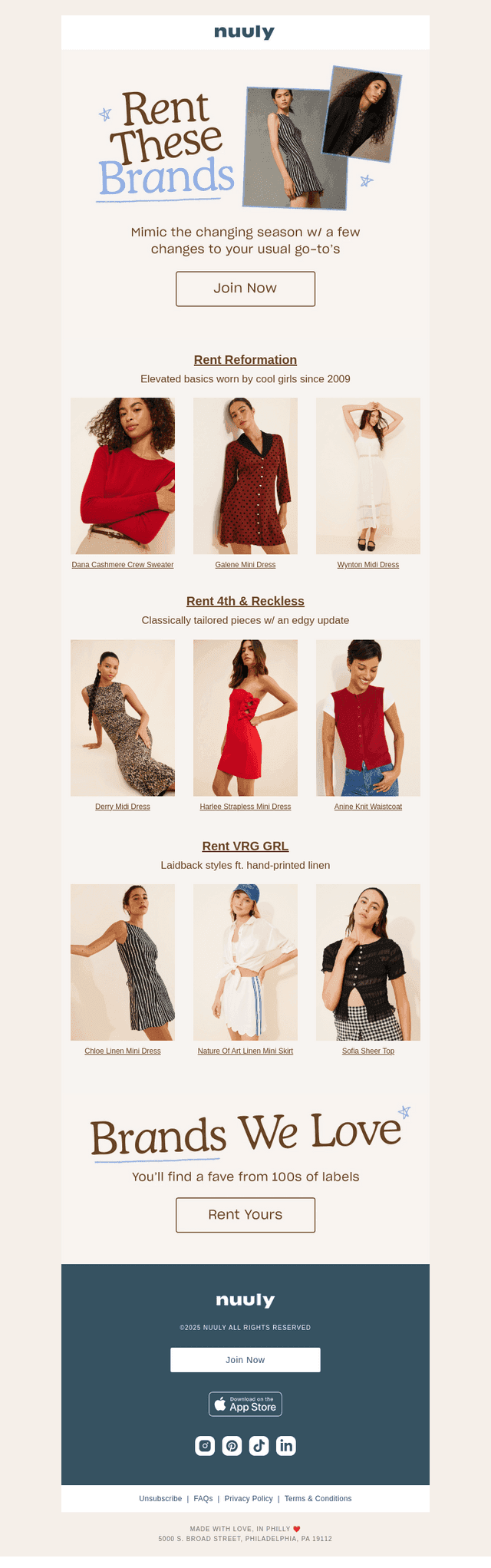 FALL BRANDS FT. REFORMATION