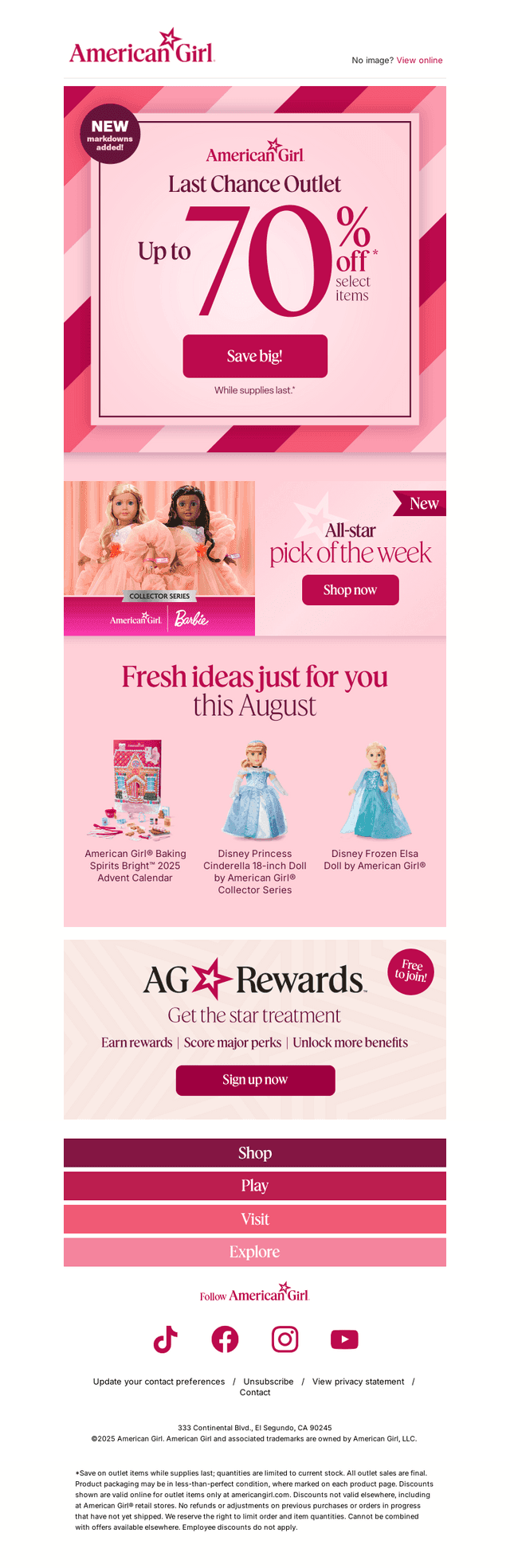 Up to 70% off NEW August markdowns