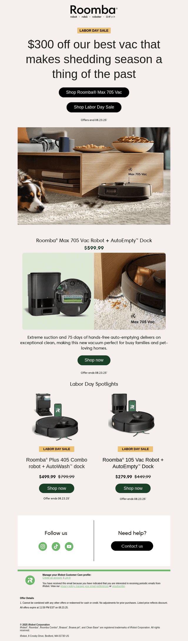 How about $300 off our best vacuum robot?