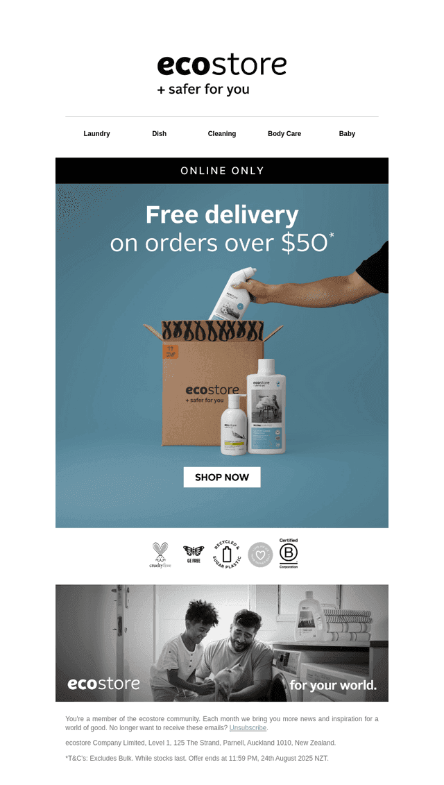 Free delivery is on now!