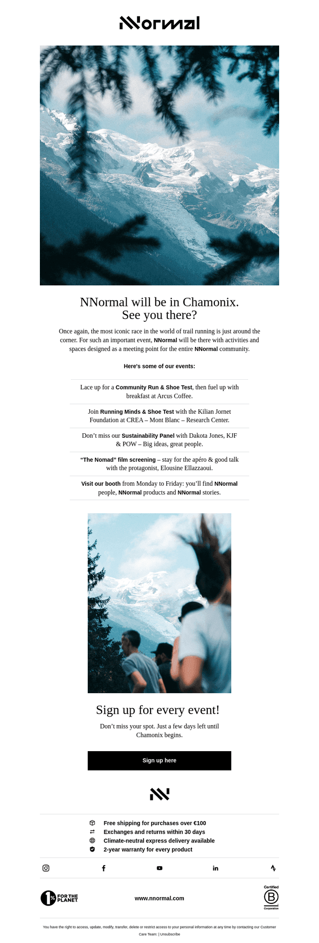 NNormal will be in Chamonix.