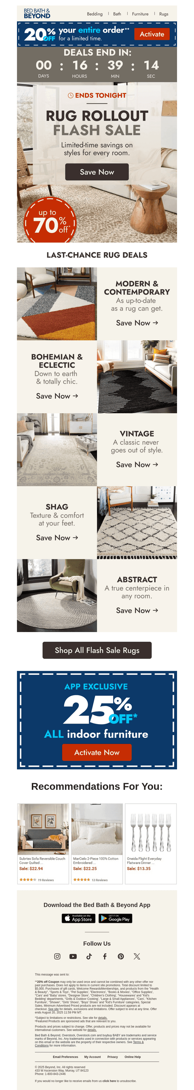 Our Rug Flash Sale ends TONIGHT ⚡️