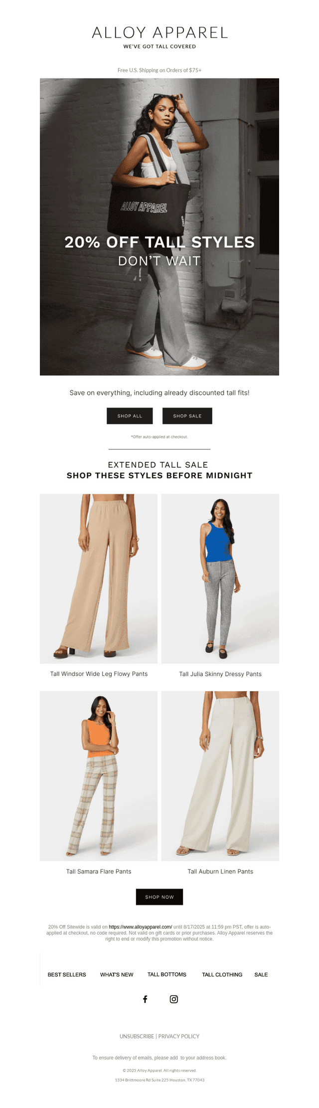 WE EXTENDED THE SALE