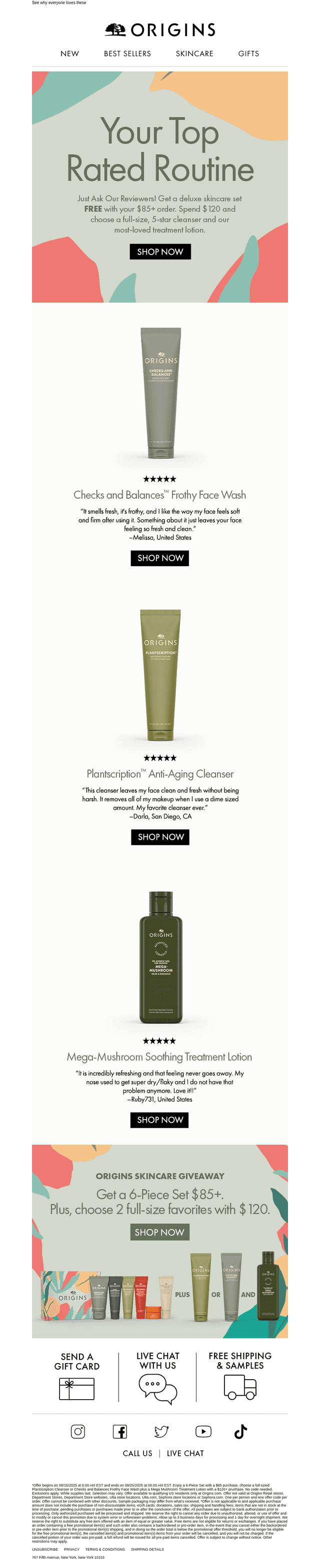Your top-rated routine, gifted