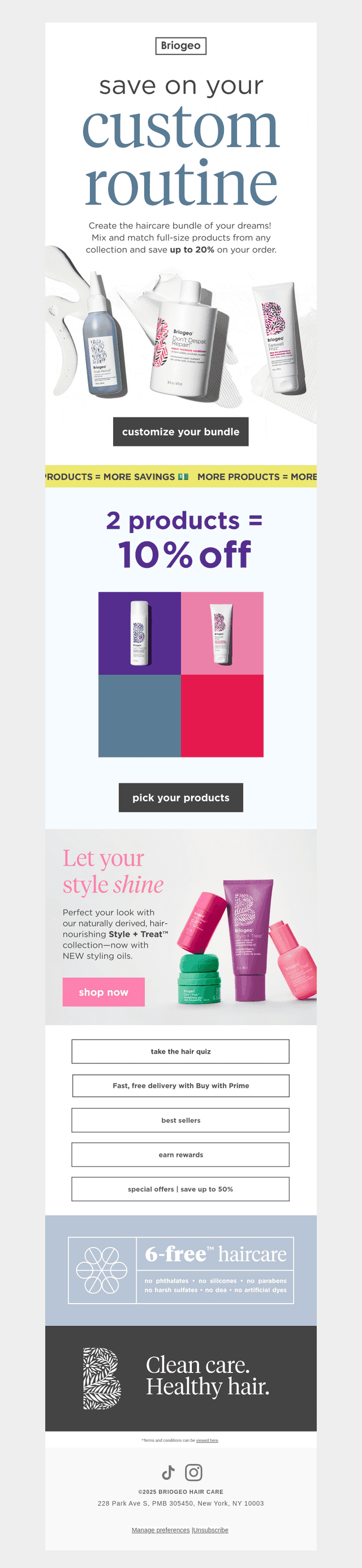 Build your dream routine + save! ✨
