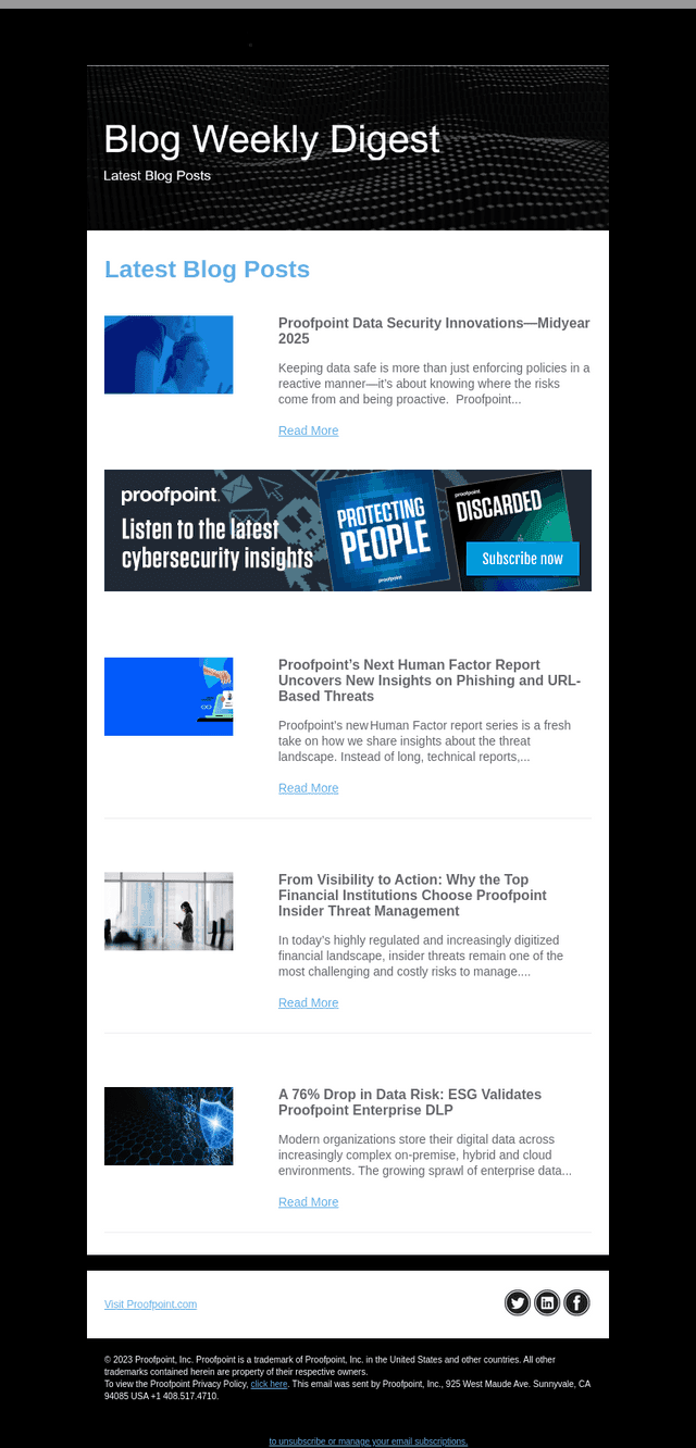 Proofpoint Blog Weekly Digest - Monday Aug 18, 2025