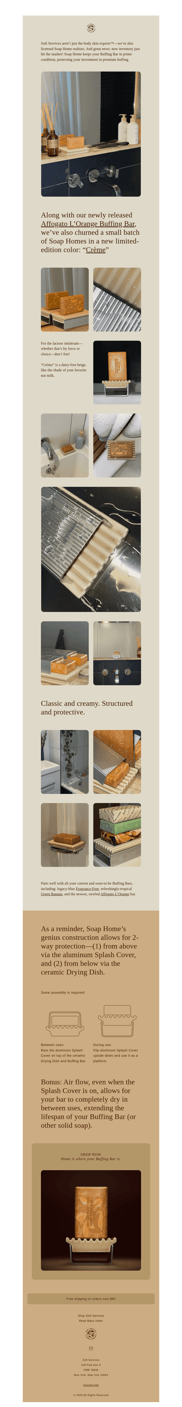 Now serving: Soap Home in Crème