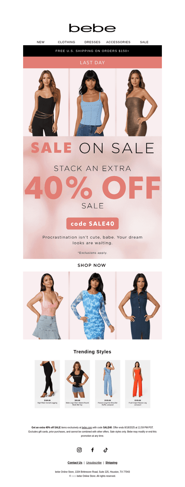 ENDS NOW: Stack an EXTRA 40% Off