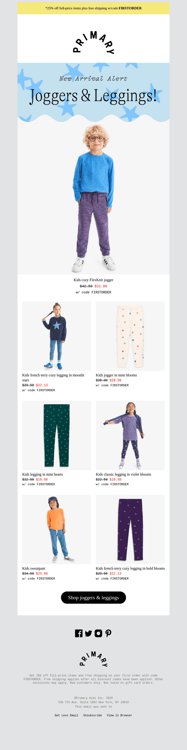 25% Off: New Joggers & Leggings!