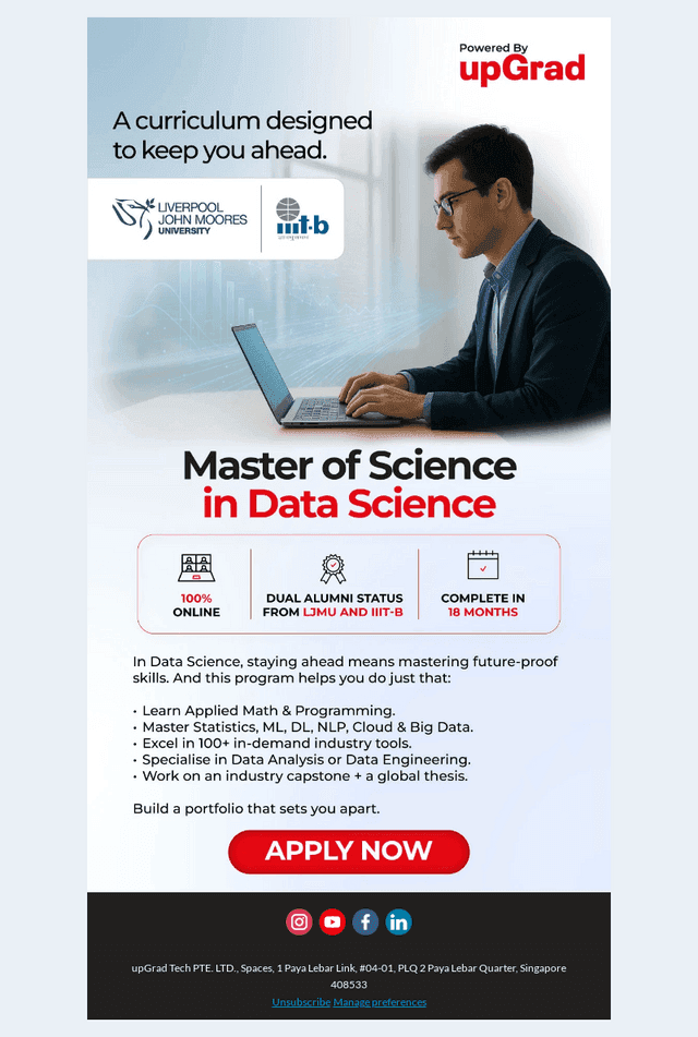 , here’s what makes this MS in Data Science different. 📩
