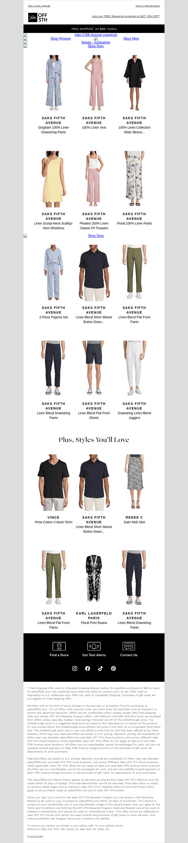 The latest Saks Fifth Avenue essentials