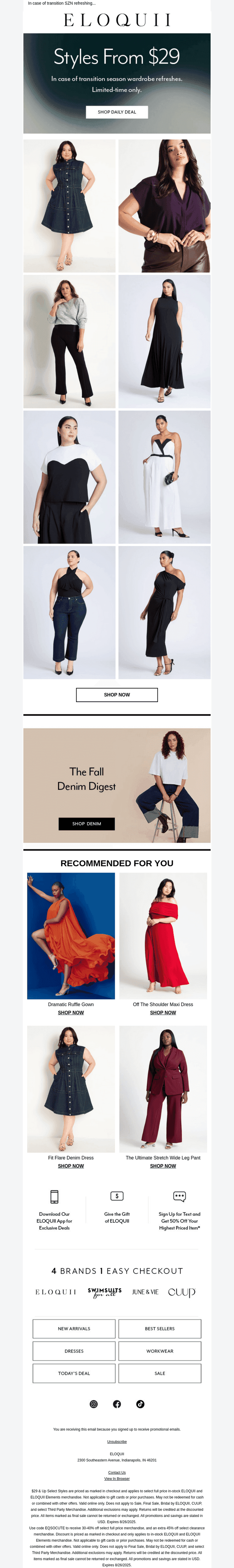 Styles from $29 happening RN (!!) 💥