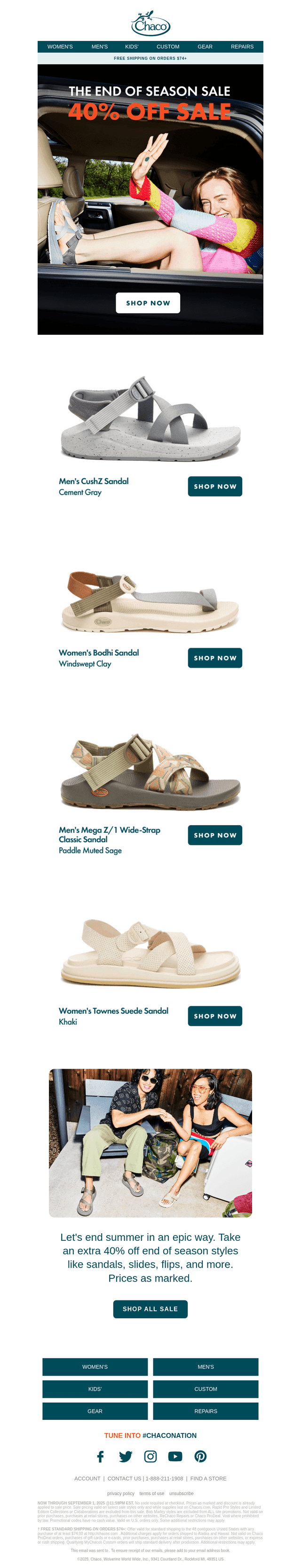Z/Sandals Starting at $60