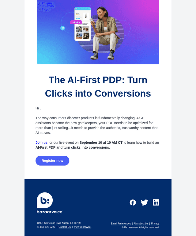 The AI-First PDP: Live Event