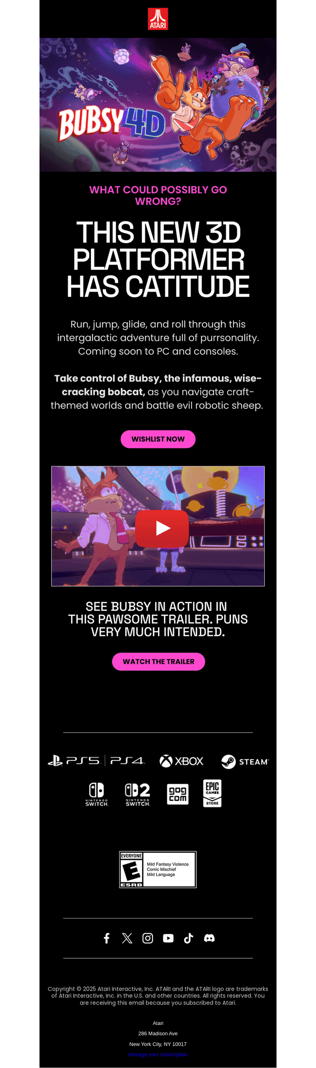 Atari email from Tue, Aug 19, 2025