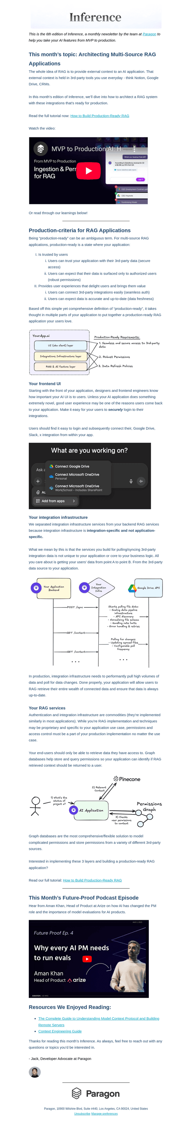 Architecting RAG Integrations - What you’ll need for production