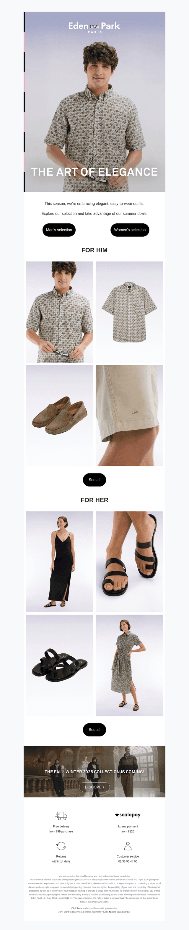 Light outfit, elegant look