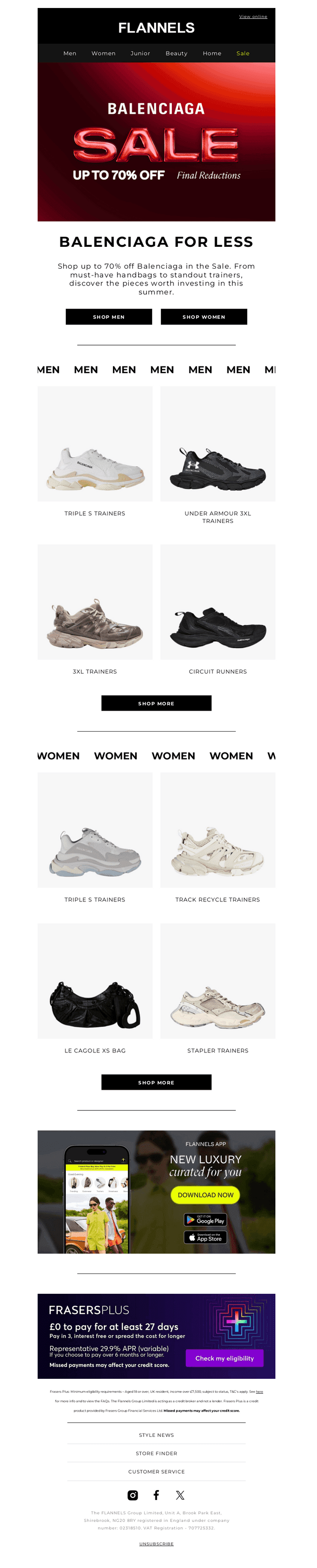 Balenciaga | Up to 70% off