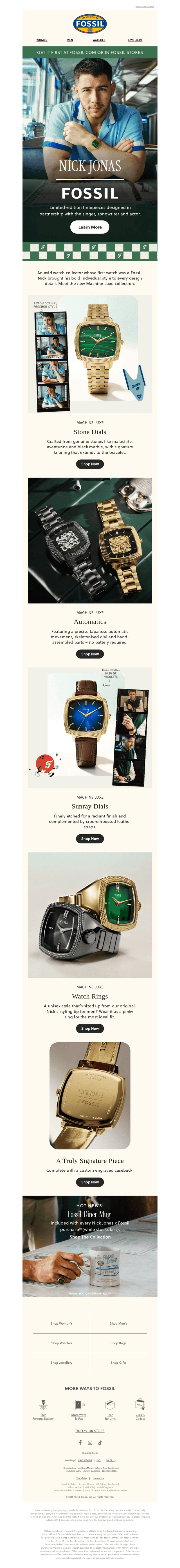 NICK JONAS X FOSSIL IS HERE