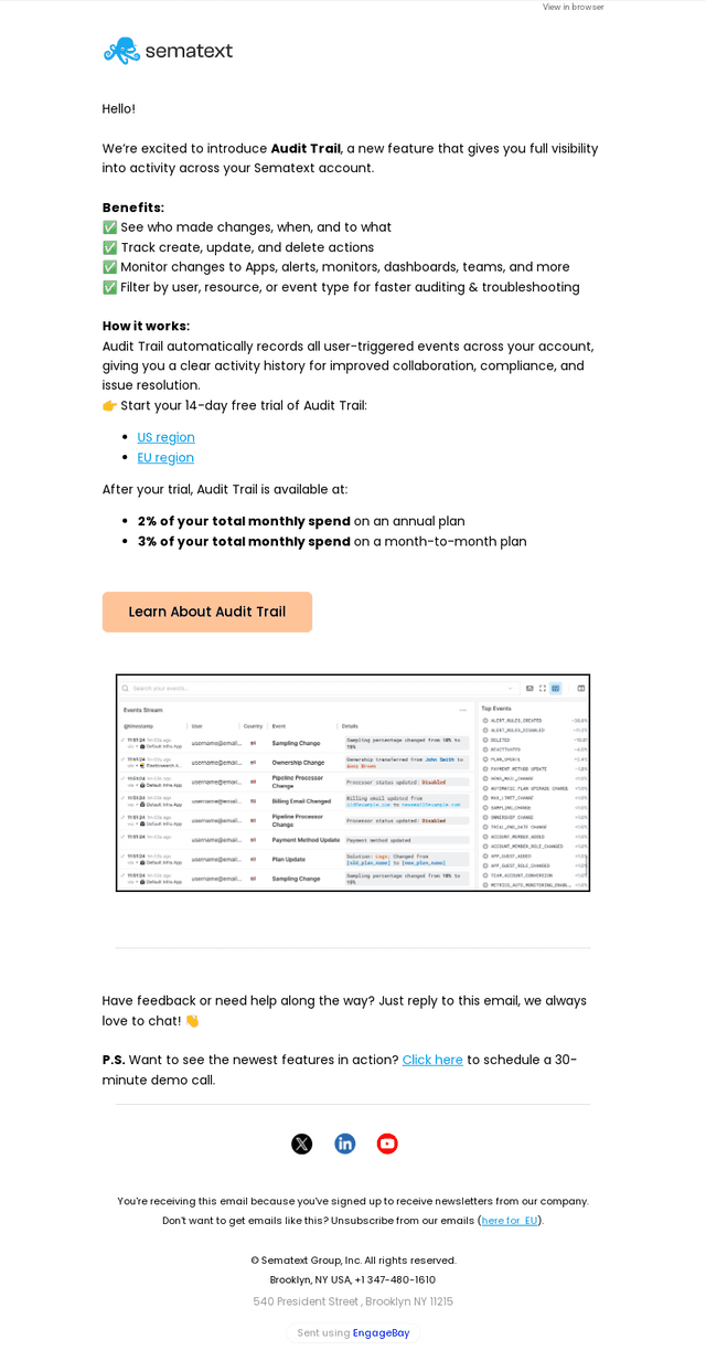 Sematext email from Wed, Aug 20, 2025
