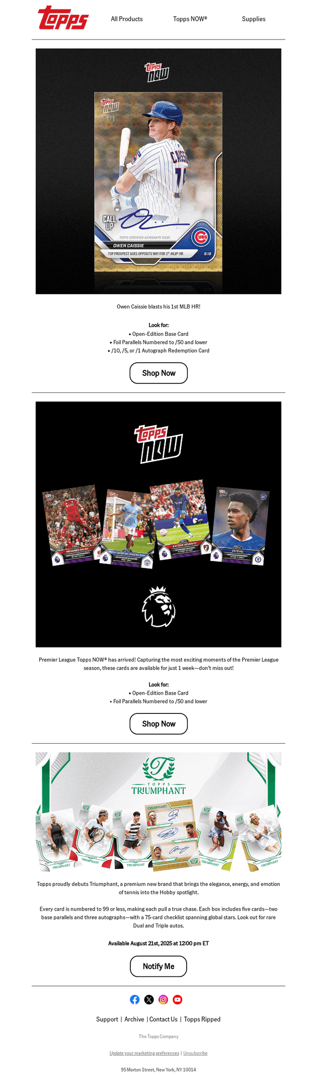 New MLB & Premier League Topps NOW®!