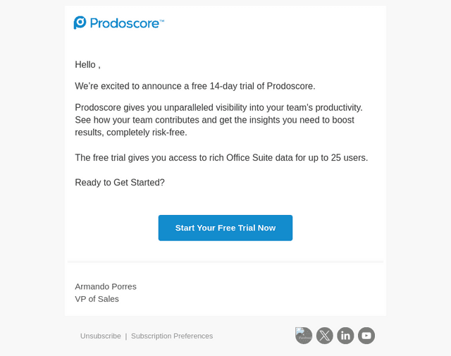 Your Free Trial of Prodoscore