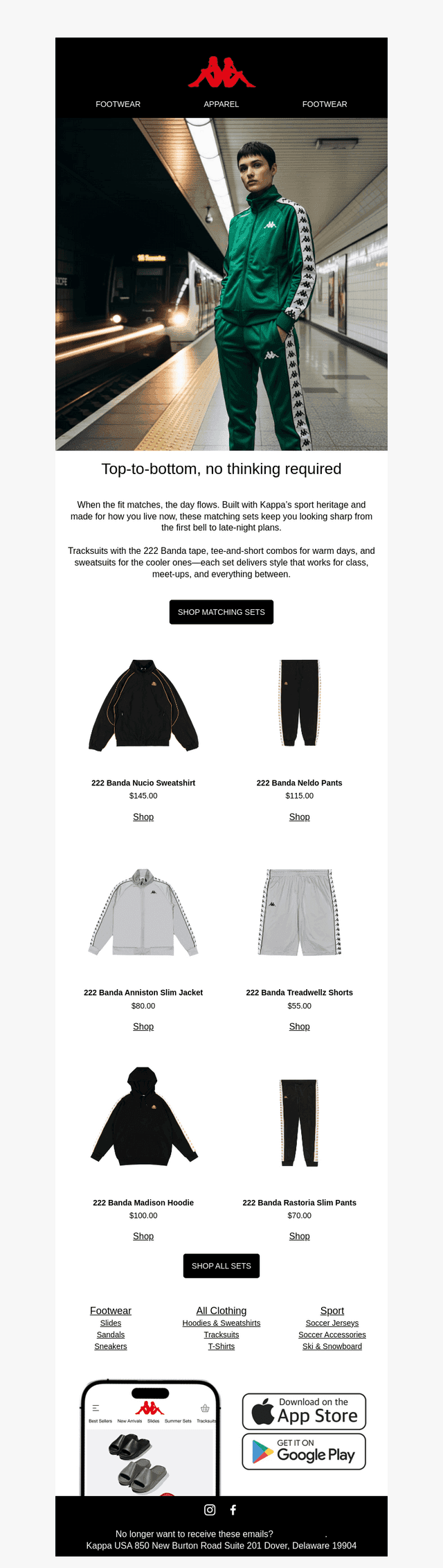 Matching sets for your everyday moves