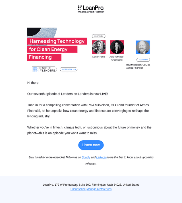 LoanPro email from Thu, Aug 21, 2025
