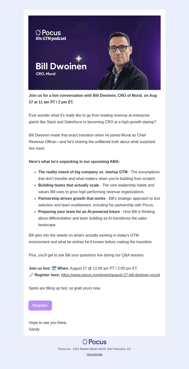 Live chat with CRO of Mural