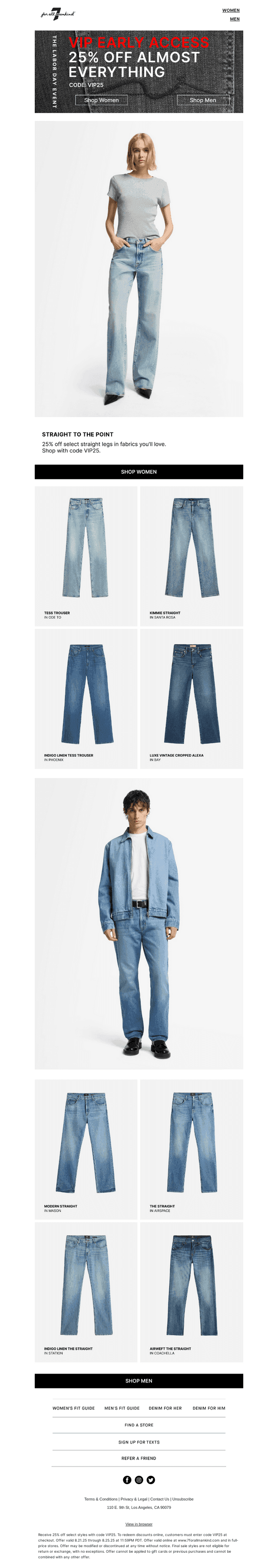 25% Off Favorite Straights