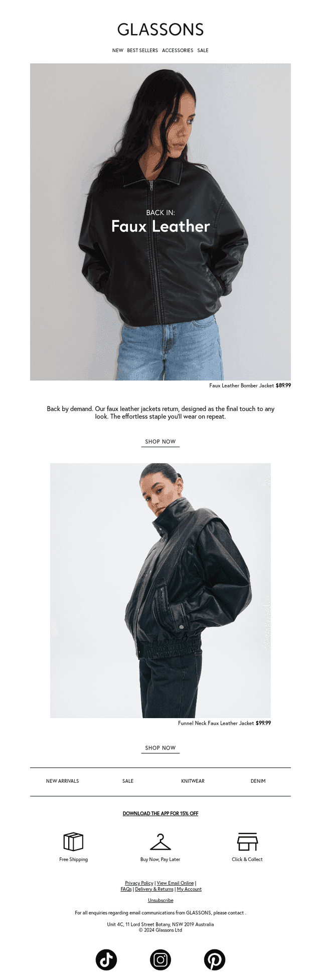 Back In: Faux Leather