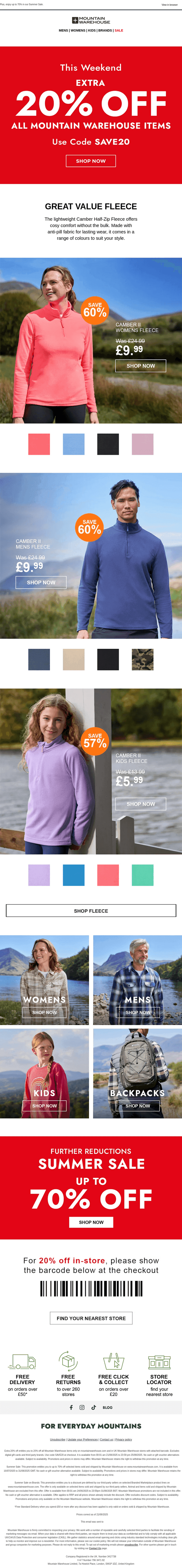 Even More Savings! Extra 20% Off