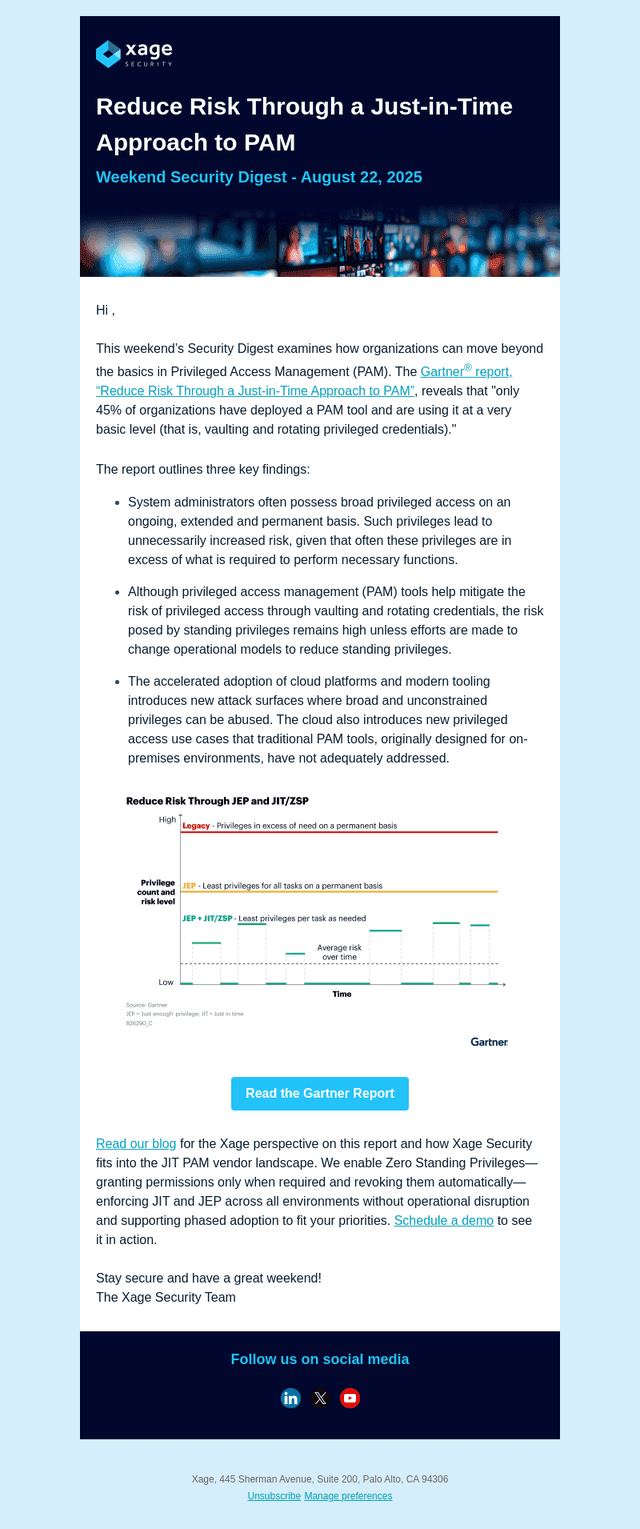 Xage Security email from Fri, Aug 22, 2025